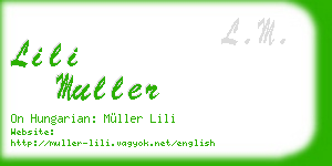 lili muller business card