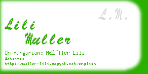 lili muller business card